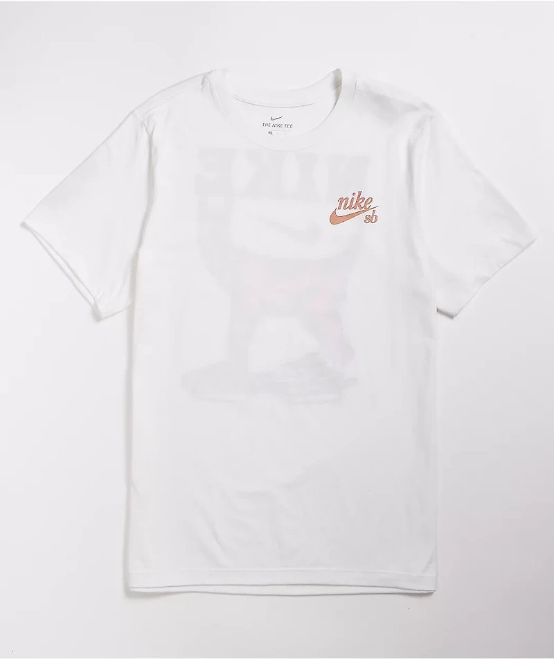 Nike SB Big Dog White & Pink T-Shirt