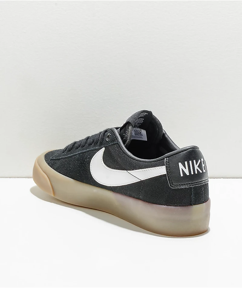 Nike SB Blazer Low GT Pro Black & Gum Skate Shoes