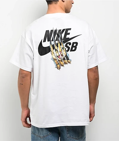 Nike SB Cat Scratch White T-Shirt