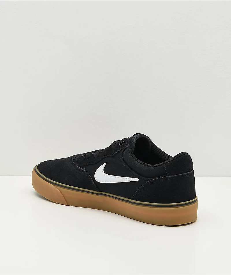 Nike SB Chron 2 Black & Gum Skate Shoes