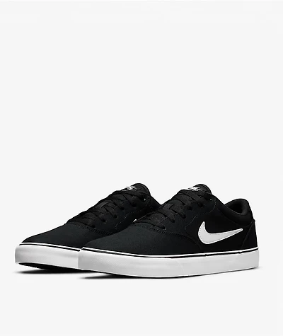 Nike SB Chron 2 Black & White Skate Shoes