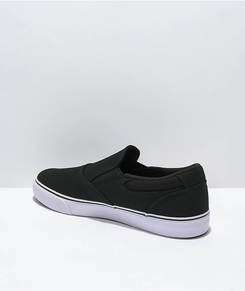 Nike SB Chron 2 Black & White Slip-On Skate Shoes