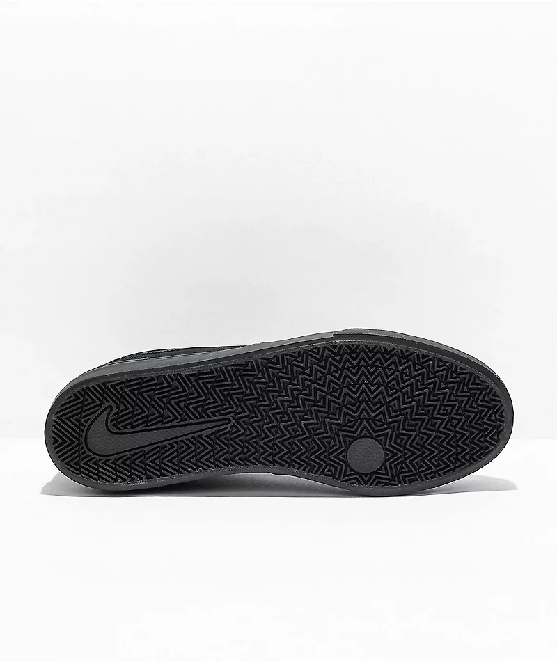 Nike SB Chron 2 Black Canvas Skate Shoes
