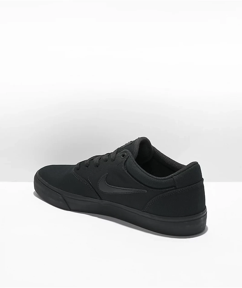 Nike SB Chron 2 Black Canvas Skate Shoes