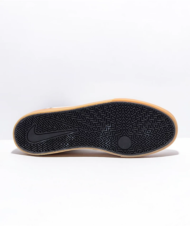 Nike SB Chron 2 White & Gum Skate Shoes