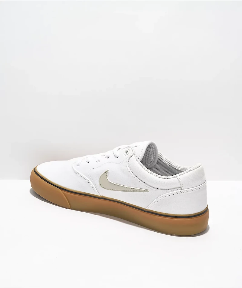 Nike SB Chron 2 White & Gum Skate Shoes