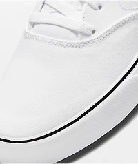 Nike SB Chron 2 White Canvas Skate Shoes