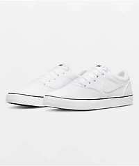 Nike SB Chron 2 White Canvas Skate Shoes