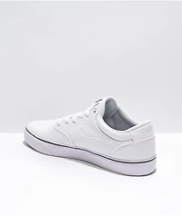 Nike SB Chron 2 White Canvas Skate Shoes