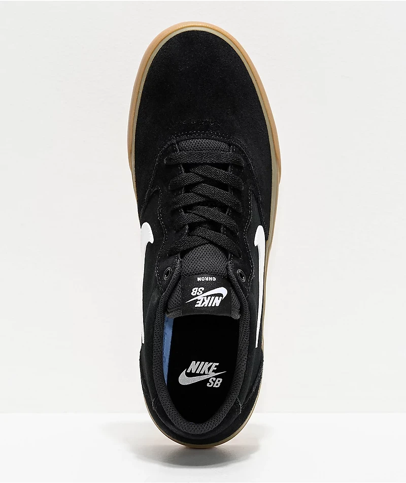 Nike SB Chron Black & Gum Skate Shoes