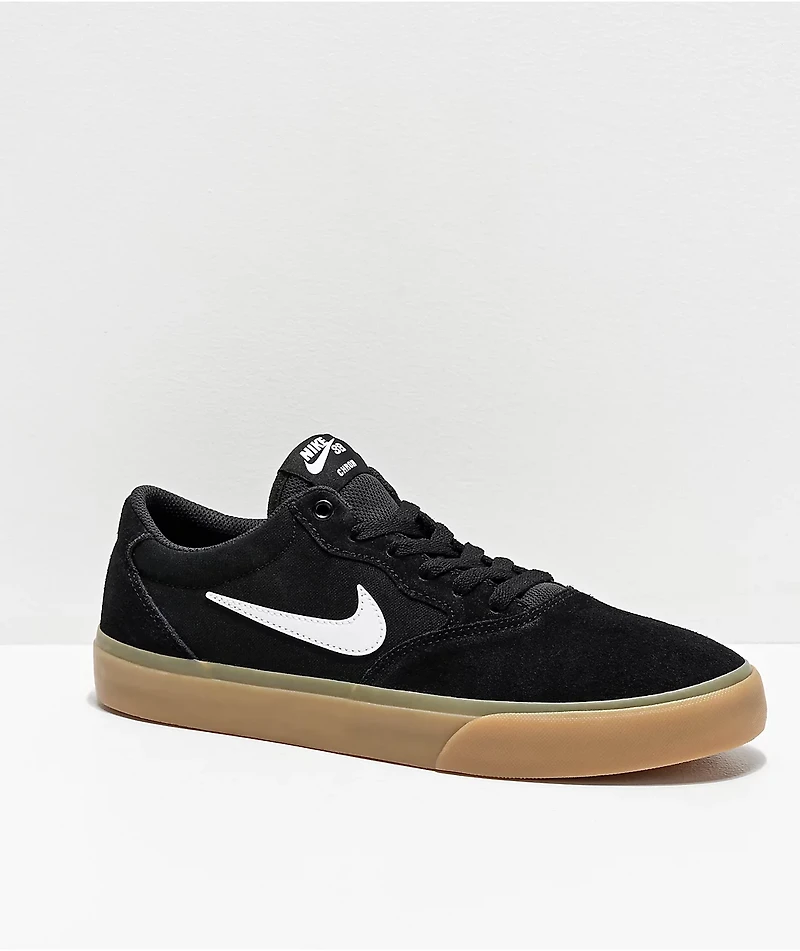 Nike SB Chron Black & Gum Skate Shoes