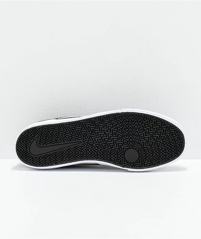 Nike SB Chron SLR Black & White Skate Shoes