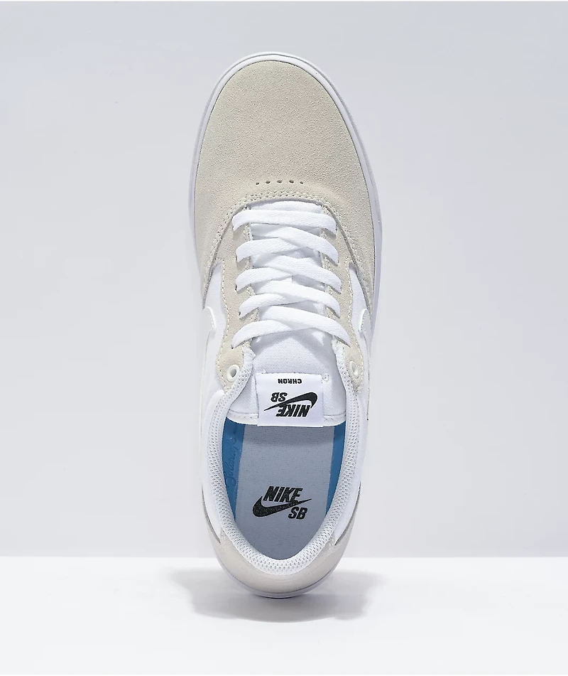 Nike SB Chron White Skate Shoes