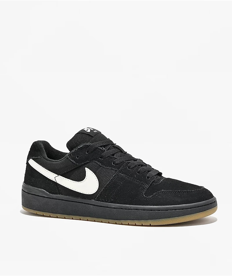 Nike SB Code 58 Black & White Skate Shoes
