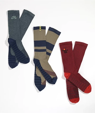 Nike SB Everyday 3 Pack Crew Socks