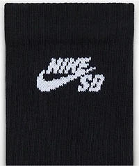 Nike SB Everyday Elevated Black 3 Pack Crew Socks