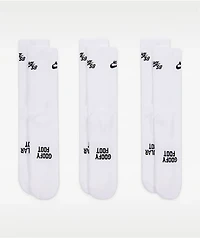 Nike SB Everyday Elevated White 3 Pack Crew Socks
