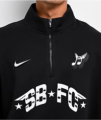 Nike SB FC Black Oversized Quarter Zip Sweatshirt