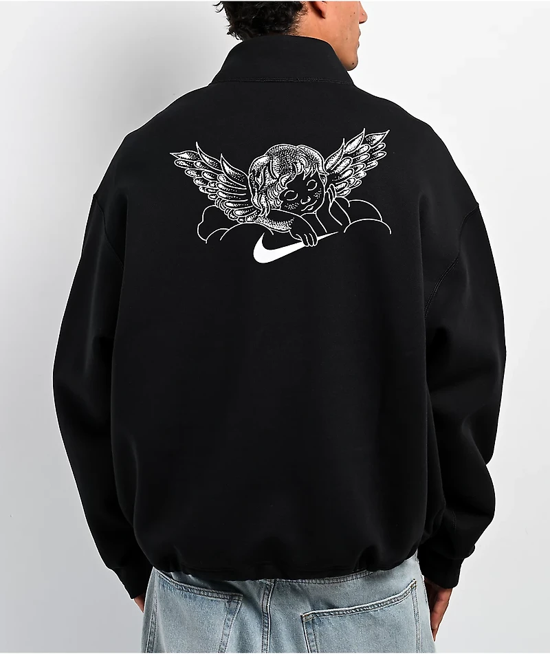 Nike SB FC Black Oversized Quarter Zip Sweatshirt