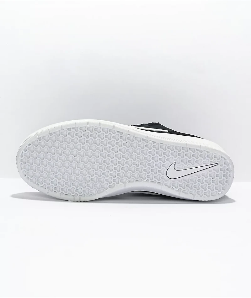 Nike SB Force 58 Black & White Skate Shoes