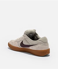 Nike SB Force 58 Cream, Burgandy & Gum Skate Shoes