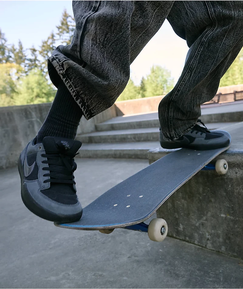 Nike SB Force 58 Dark Days Black Skate Shoes