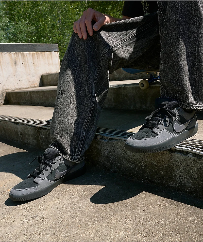 Nike SB Force 58 Dark Days Black Skate Shoes
