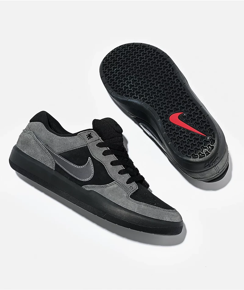 Nike SB Force 58 Dark Days Black Skate Shoes