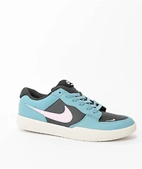 Nike SB Force 58 Denim Turquoise & Dark Smoke Grey Skate Shoes