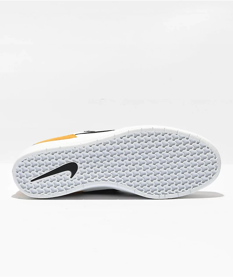 Nike SB Force 58 Gold, Black & White Skate Shoes