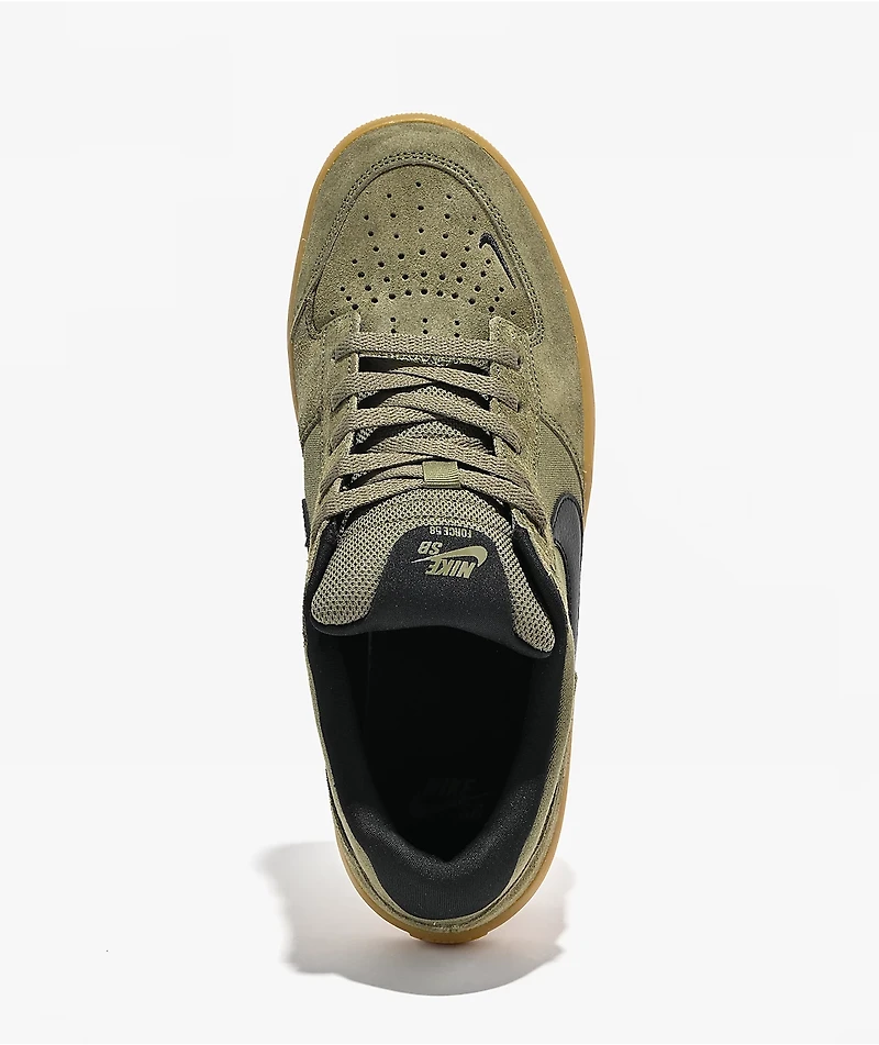 Nike SB Force 58 Medium Olive, Gum & Black Skate Shoes