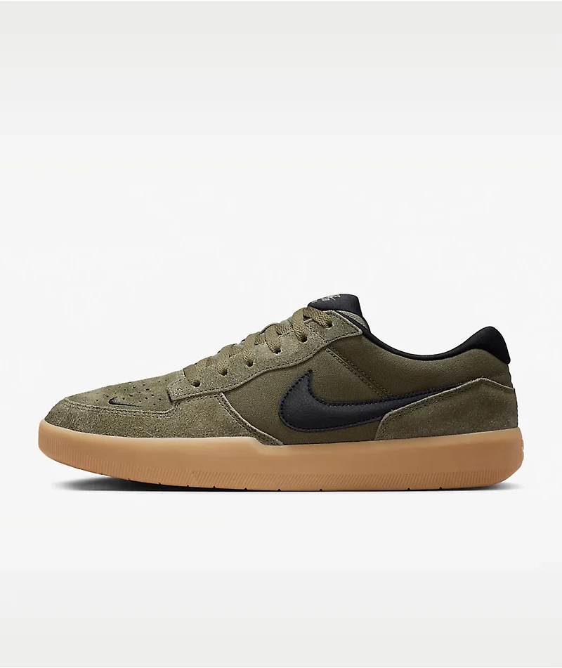 Nike SB Force 58 Medium Olive, Gum & Black Skate Shoes