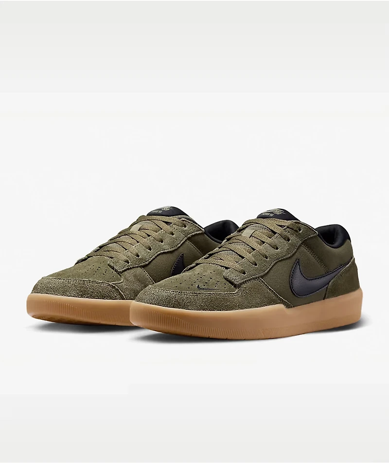 Nike SB Force 58 Medium Olive, Gum & Black Skate Shoes