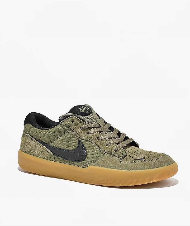 Nike SB Force 58 Medium Olive, Gum & Black Skate Shoes