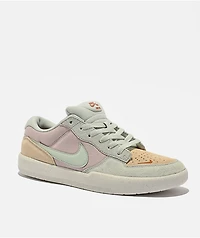 Nike SB Force 58 Platinum Violet, Light Silver & Sand Skate Shoes
