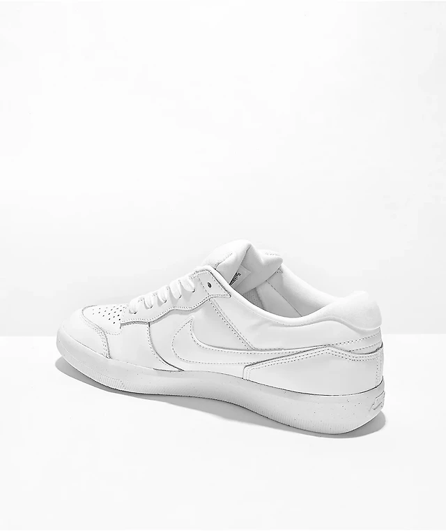 Nike SB Force 58 Premium Leather White Skate Shoes at Hamilton