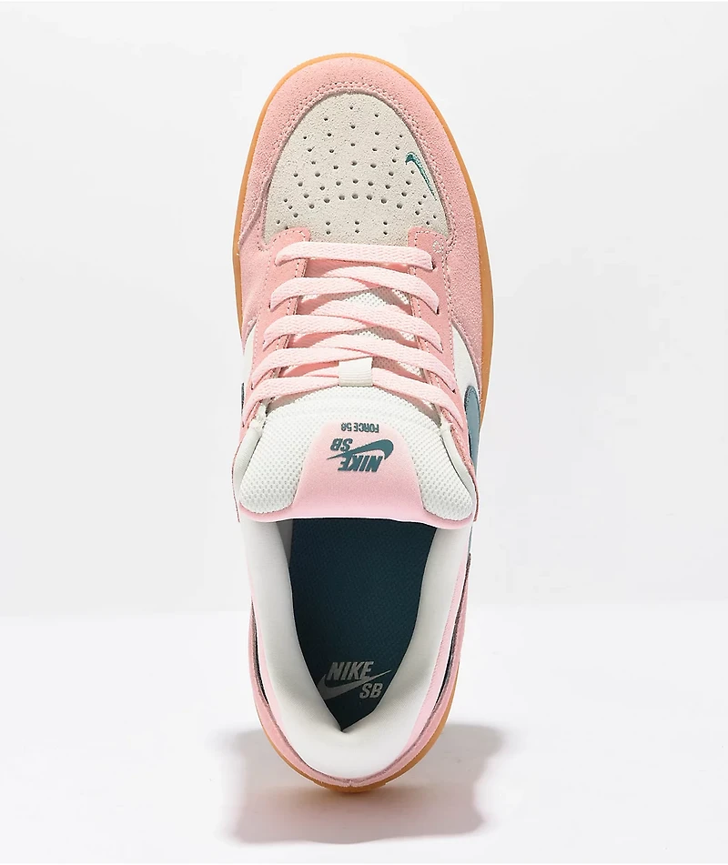 Nike SB Force 58 Teal, Gum & Pink Skate Shoes