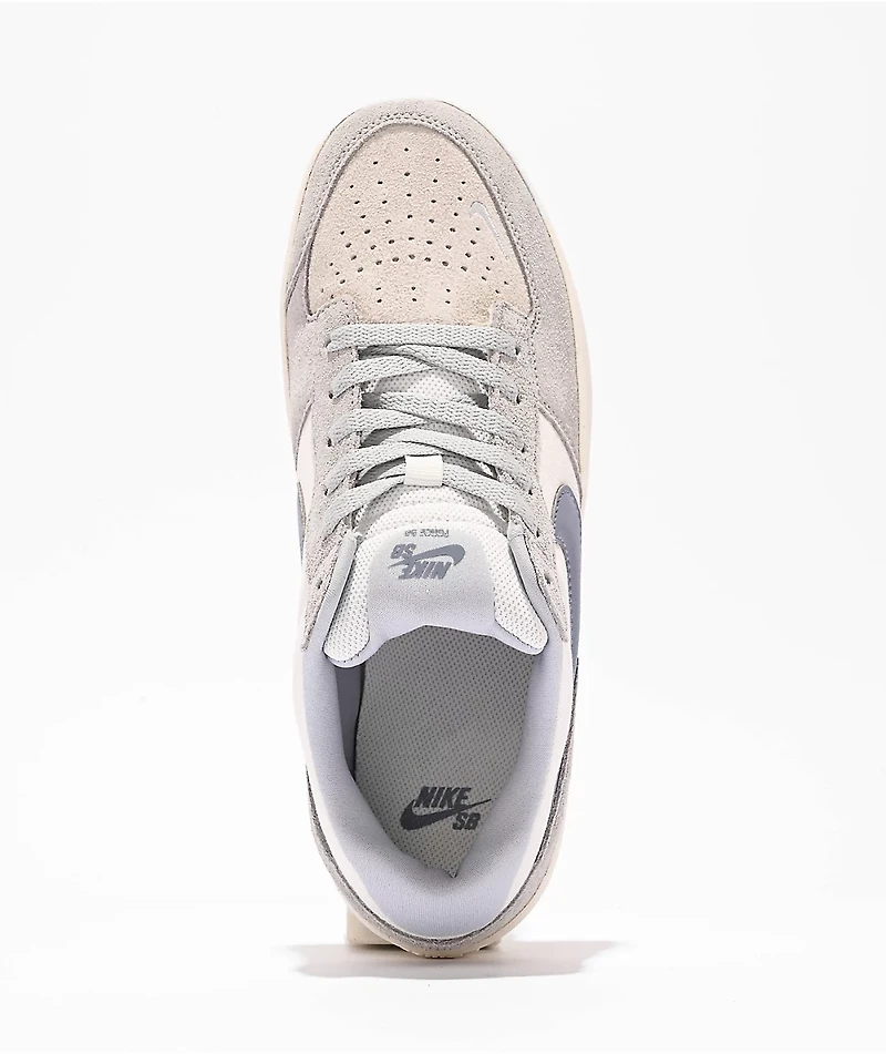 Nike SB Force 58 White, Ashen Slate & Sail Skate Shoes