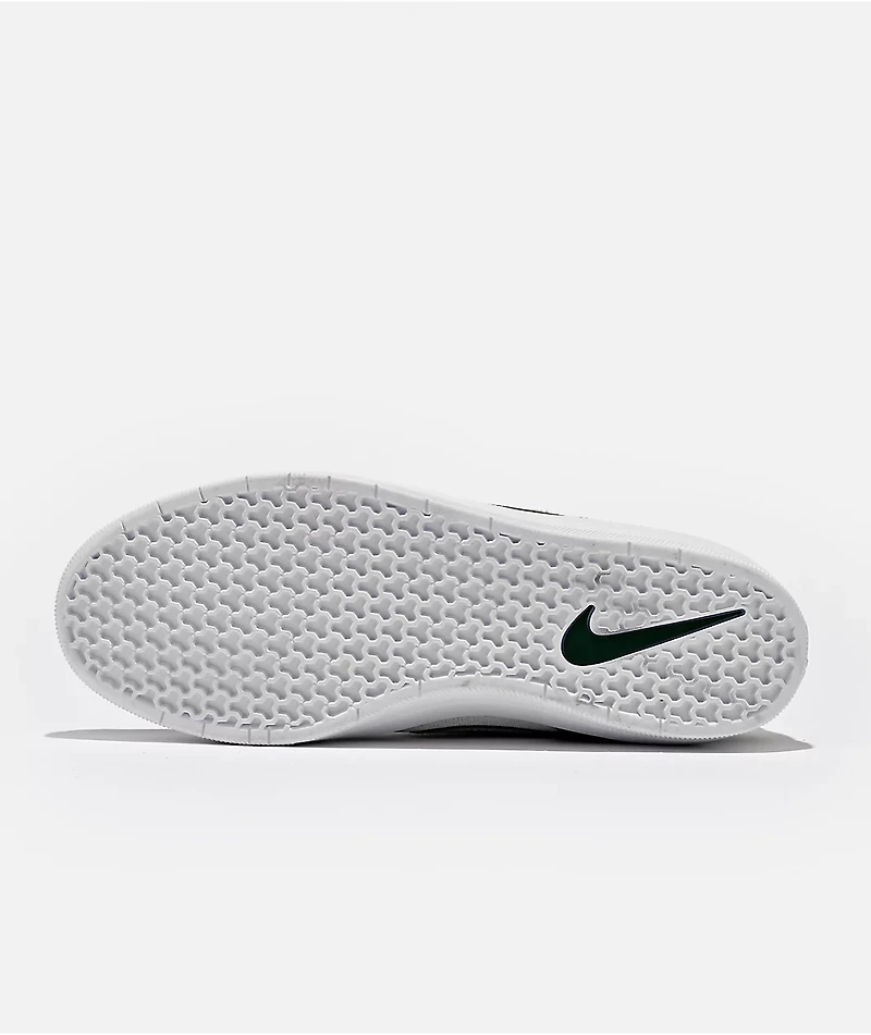 Nike SB Force 58 White, Grey & Green Skate Shoes