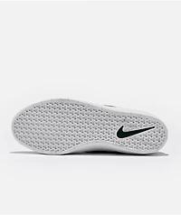 Nike SB Force 58 White, Grey & Green Skate Shoes