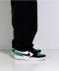 Nike SB Force 58 White, Stadium Green & Black Skate Shoes
