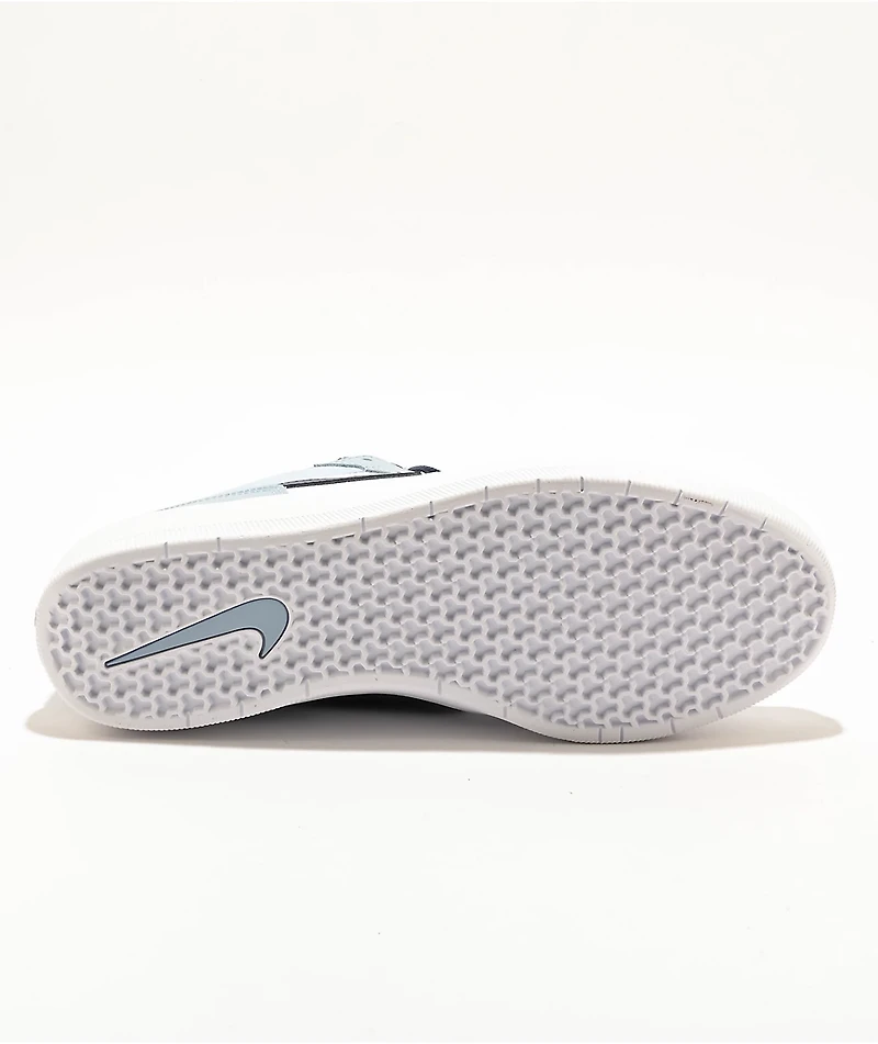 Nike SB Force 58 White, Thunder Blue & Ashen Slate Skate Shoes