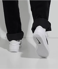 Nike SB Force 58 White & Black Leather Skate Shoes