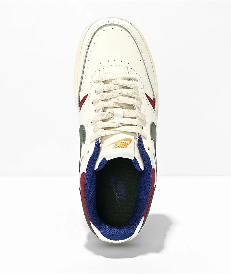 Nike SB Gamma Force Sail, Fir, Wheat Gold & Team Red Skate Shoes