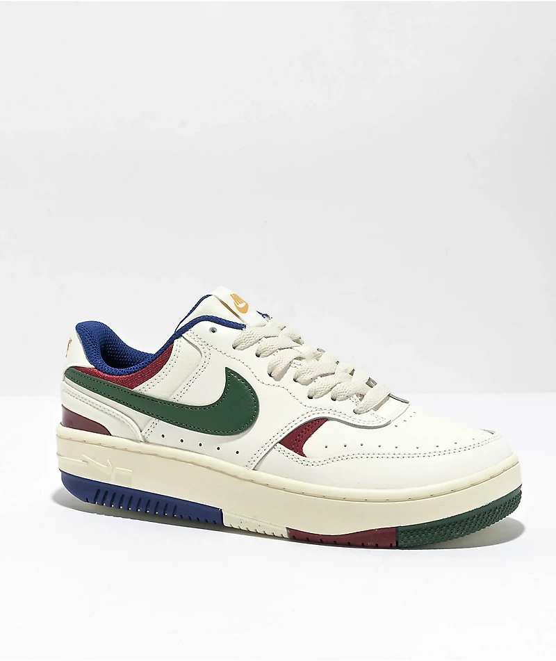 Nike SB Gamma Force Sail, Fir, Wheat Gold & Team Red Skate Shoes