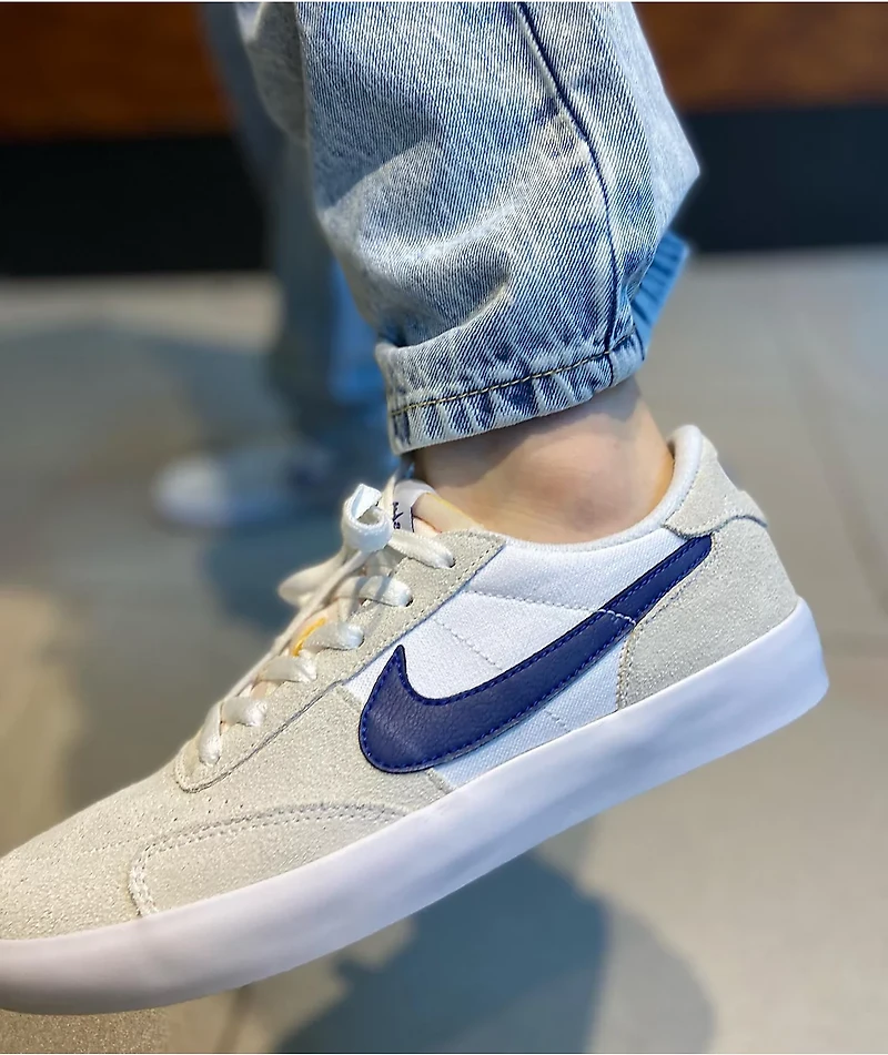 Nike SB Heritage Vulc White & Deep Royal Skate Shoes