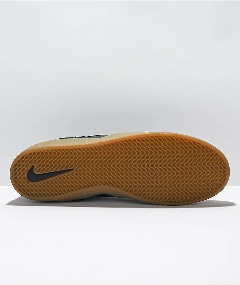 Nike SB Ishod Black, White, & Gum Leather Skate Shoes