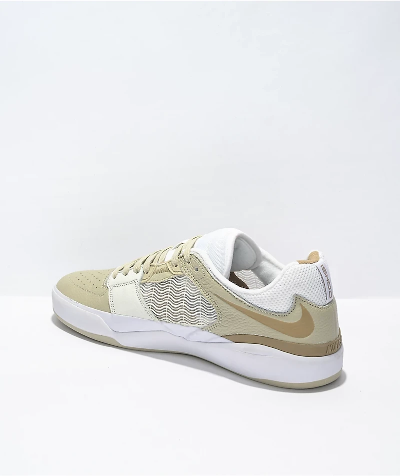 Nike SB Ishod Light Stone, Khaki, & White Skate Shoes