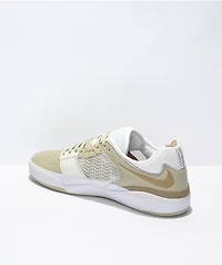Nike SB Ishod Light Stone, Khaki, & White Skate Shoes