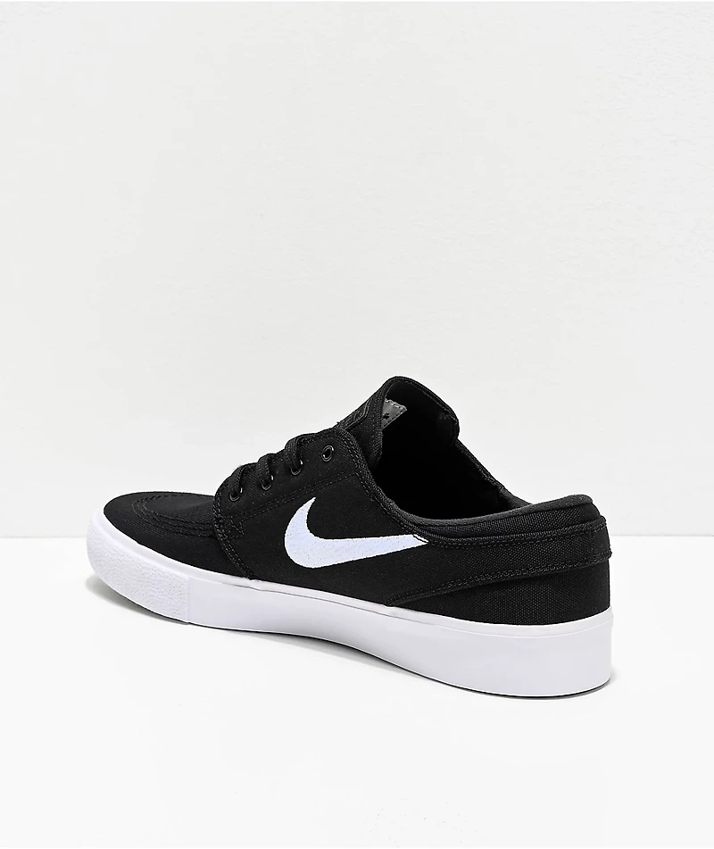 Nike SB Janoski RM Black & White Canvas Skate Shoes